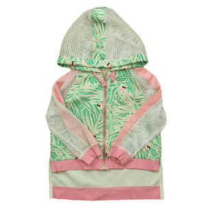 Kinderkind Girls Green | Pink Jacket size: 3T